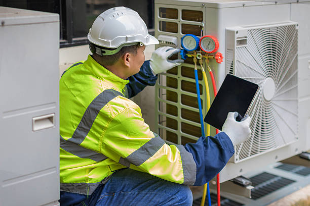 Professional Hvac technician working in White Marsh, MD